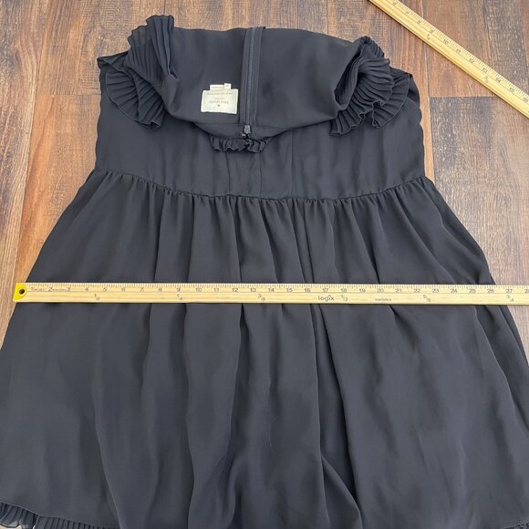Kate Spade Bakery Dot Devore Dress Layered Ruffles Soft Romantic Size 12 Black - Picture 14 of 16